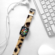 Apple Watch Series 1 , Series 2, Series 3 - Apple Watch 真皮手錶帶，適用於Apple Watch 及 Apple Watch Sport - Freshion 香港原創設計師品牌 - 棕色豹紋