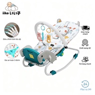 Iiko Brand Baby Reclining Chair Rocking Chair with Music and Hanging Bar Toys for Children 0-4 Years