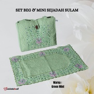 Set Beg Sulam dan Mini Sejadah Bersulam Bungaan