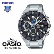 Casio Edifice นาฬิกาข้อมือผู้ชาย สายสแตนเลสหนัง รุ่น EFR-569 มี 4 สี รับประกัน 1 ปี