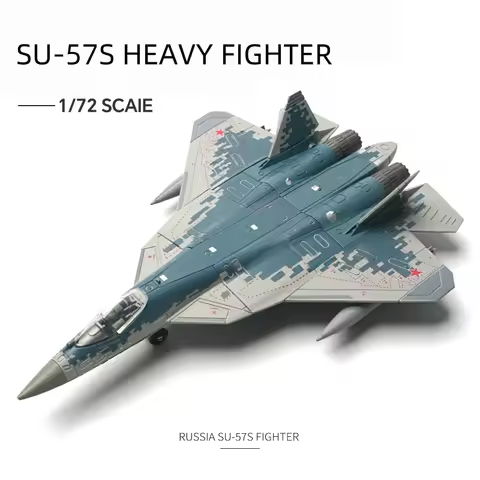 1:72 Russian SU-57S Heavy Fighter Model Creative Military Series Building Blocks Home Decor Assemble