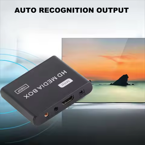 Full HD Mini 1080P Media Player Box Support USB MMC RMVB MP3 AVI MKV Media Player High Definition Me