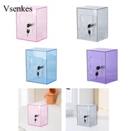 [Vsenkes] Acrylic Money Saving Box Lockable Money Saving Box Sturdy Creative Piggy Bank