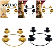 [AWHAO] Advent Ring Candle Holder for Tapper Candles, Metal Candlesticks for Christmas Decorations