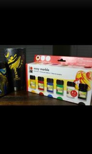 全新 浮水畫 顏料 marabu easy marble starter set 德國套裝 美術用品 DIY  大理石 手工藝 水染 土耳其