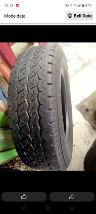 ban mobil ukuran 165/65 R 13 kondisi 75 persen ban copotan