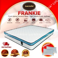 Free Shipping / Lucrezia Frankie (7 inch) Latex Feel Foam Coconut Fibre Mattress / Tilam / 椰丝床垫 Sing