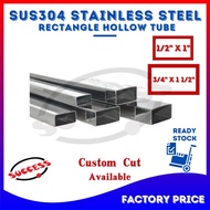 SUCCESS SUS304 Stainless Steel Tube Rectangular Hollow Besi Keluli Hollow Rectangular 304 不锈钢扁通 DIY Custom Size