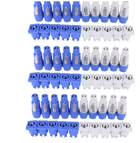 30 Set Powercon Type a Nac3Fca+Nac3Mpa-1 Chassis Plug Panel Adapter