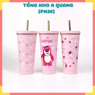 LOTSO BEAR BOTTLE 750ML Thermal Cup 750ML Cartoon Pattern Free 3 accessories. Thermal cup-MA: COCGUN