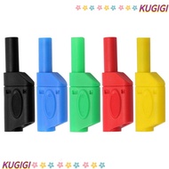 KUGIGI Banana Plug, 4MM Stackable Banana Plug Connector, Adapter Black Red Banana Plug Wire Solder E