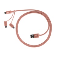 TORRII KeVable 3 in 1 Micro USB/Lightning/USB-C to USB cable (1M) – Rose Gold