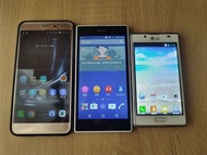 Asus ZenFone 3 + Sony Xperia Z1 + LG P705 Optimus L7