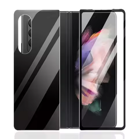 Front + Back 3D Tempered Glass For Samsung Galaxy Z Fold 3 4 5 6 7 5G Full Screen Cover Protector Fi