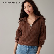 American Eagle Quarter-Zip Collared Sweater เสื้อ สเวตเตอร์ ผู้หญิง (EWSH 034-1068-200)