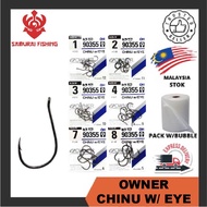 Owner Chinu With Eye Fishing Hook (90355) Owner Fishing Hook Owner Fishing Accessories Mata Kail Mat