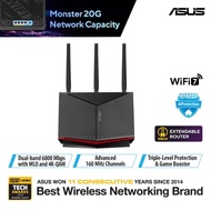 ASUS RT-BE86U BE6800 Dual-band WiFi 7 Router, supports 4096-QAM AiMesh support