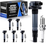 3.5 3.7 V6 Ignition Coil Pack UF553 DG520 Iridium Spark Plugs SP-520 Fit For Ford Edge Taurus Police