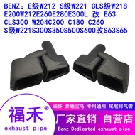 W212 Tail Throat C18 C260E200E260E300 to E63 AMG Square Mouth Exhaust Pipe Cover