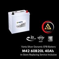 Varta Car Battery Silver Dynamic EFB M42/60B20L 40AH CCA - 400Amps