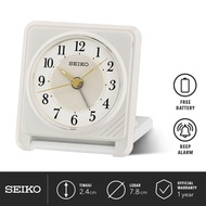 PUTIH Seiko Qht016 W White Original Alarm Clock