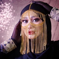 [PRELOVED] Head Cadar Cleopatra Belly Dance Accessories Cleopatra Veil Chain Arabian Face Chain Mask