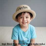 Children's caplin hat bonie hat / hat free name border