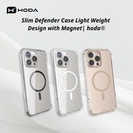 Hoda Slim Defender Case with Magnetic - Shockproof Ultralight Transparent Case Supports Wireless Cha