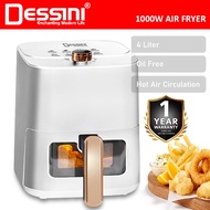 DESSINI  Air Fryer Electric Oven Convection Toaster Timer Oil Free Roaster Breakfast Machine Ketuhar