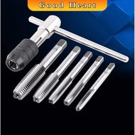 J.D. ชุดต๊าบเกลียว 6 ชิ้น ประกอบด้วยด้ามต๊าป M3x0.5 M4x0.7 M5x0.8M6x1M8x1.25 Tap wrench set