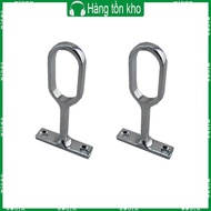 WIN 2 Pcs Heavy Duty Rod Socket Flange Rod Holder Zinc Alloy Wardrobe Pole Bracket Curtain Rod Ceiling-Mount Bracket