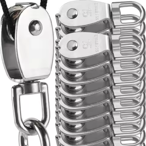 Pulley Lifting Block M15 Stainless Steel Single Swivel Pulley Wire Rope Crane Lifting Pulley Block H