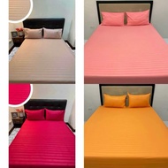 HOTEL QUALITY PLAIN BEDSHEET FULLY GARTERISED CANADIAN COTTON FABRIC NON FADIN
