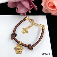 Versace 編織皮繩手鍊｜原裝盒+紙袋+卡紙+塵袋 順豐包郵