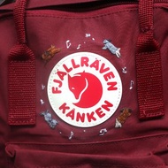 兔子與音符刺繡主題-----Kanken mini / 公牛紅----手工訂製