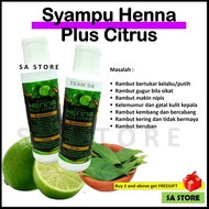 SYAMPU HENNA PLUS CITRUS manja hair shampoo/ hair loss/ white hair/ black hair hair henna/