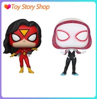 Marvel Spidergirl Gwen Stacy Funko Pop Free Protector case Action Figure Toy for Kids Play Collectible New Year Birthday Gift for Kids 10cm
