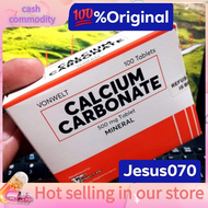 Vonwelt CALCIUM CARBONATE 500mg MINERAL - 100 Tablets Health Products
