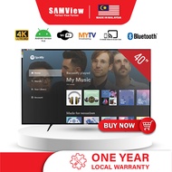 SAMView Smart Android 11.0 Digital LED TV with 1080P FHD and MYTV DVB-T2 (40")