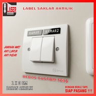 LIGHT SWITCH LABEL DURABLE, FADE-RESISTANT ACRYLIC SWITCH LABEL BLACK VARIANT SWITCH LABEL LABEL STI