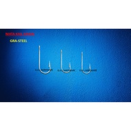 100 Pcs  Mata Kail Rawai Hook 4554 GS Gra-Steel Strong and Sharp Single Hook  IKAN PATIN / HARUAN / TOMAN / BAUNG