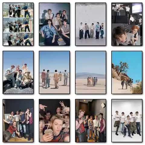 1pc Kpop Hot NEW Boy Group C-Cortis Poster Self-adhesive Art Waterproof Paper Sticker Coffee House B