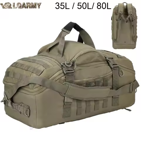 LQARMY 30L 45L 80L Outdoor Mountaineering Bag Molle Tactical Backpack Large Duffel Bag Hiking Campin