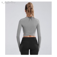 ✜๑Fitness Exercise Top Yoga Woman Cross Tie Long Sleeve Shirt Top Clothes Gym Workout Zumba Dancing 