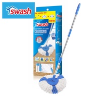 SWASH Easy Wring & Clean Spin Mop Handle Set - สวอช อีซี่ริงแอนด์คลีน ชุดด้ามถังปั่นและผ้ารีฟิล อะไห