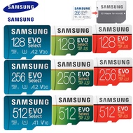 ใหม่เดิม Samsung SD Card 128GB 256GB 512GB 1TB การ์ดหน่วยความจํา Class10 EVO เลือกการ์ด TF Minisd Flash USB Pendrive อะแดปเตอร์ฟรี