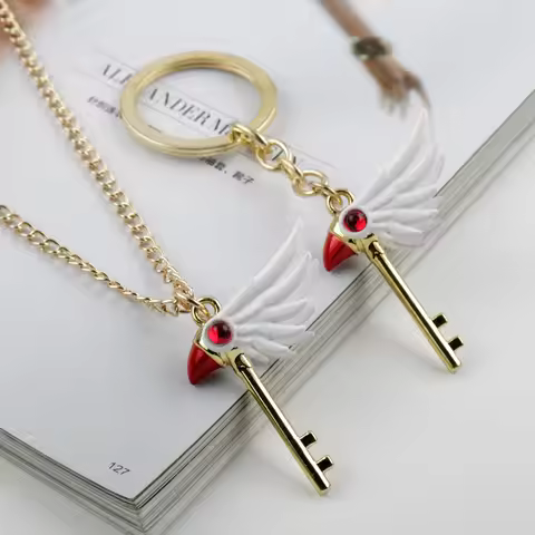 Cartoon Anime Card Captor Sakura Choker Necklaces Cardcaptor Sakura Clow Charm Pendant KINOMOTO Seal