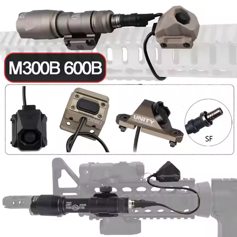 Surefir Tactical Flashlight M300 M600 Series Scout Light With AXON Dual Function Button Pressure Swi