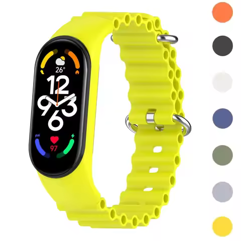 Strap For Xiaomi Mi Band 7 6 5 4 3 Smart Bracelet Sport Wrist Replacement Soft Silicone Ocean Strap 