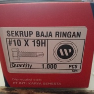 ready Baut Baja Ringan 10x19 Wilson / Skrup Baja Ringan 2cm per DUS